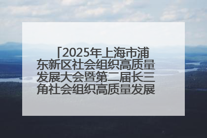 2025年上海市浦东新区社会组织高质量发展大会暨第二届长三角社会组织高质量发展峰会成功举办