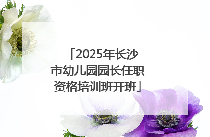 2025年长沙市幼儿园园长任职资格培训班开班
