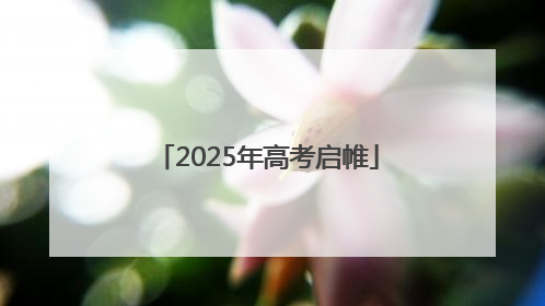 2025年高考启帷