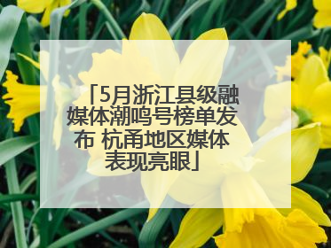 5月浙江县级融媒体潮鸣号榜单发布 杭甬地区媒体表现亮眼