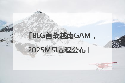 BLG首战越南GAM，2025MSI赛程公布