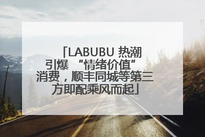 LABUBU 热潮引爆 “情绪价值” 消费，顺丰同城等第三方即配乘风而起