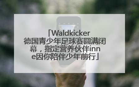 Waldkicker德国青少年足球赛圆满闭幕，指定营养伙伴inne因你陪伴少年前行